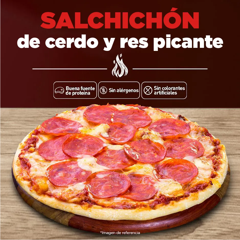 Salchichón de cerdo y res picante